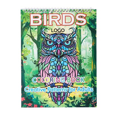 Stress Reliever Coloring Book- Bird Patterns